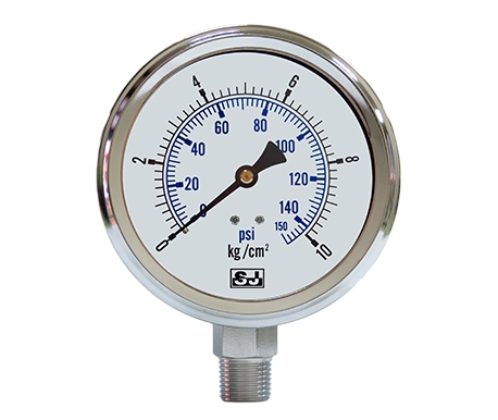 ĐỒNG HỒ ÁP SUẤT CHÂN INOX SJ TAIWAN PRSS